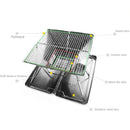 Churrasqueira Portátil Dobrável Inox 34x35cm