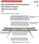 Churrasqueira Dobrável Inox Portátil