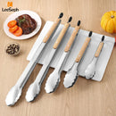 Pinça de Cozinha Inox com Cabo de Carvalho