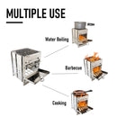 Fogão a Lenha Portátil Dobrável Inox